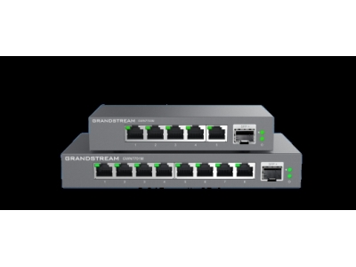 Grandstream GWN7701M, Неуправляемые сетевые коммутаторы, 8 портов 2.5 Гигабит Ethernet, 1 порт SFP+, Настольное устройство, крепление на стену.