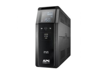 Источник бесперебойного питания Back UPS Pro BR 1600VA, синусоидальная форма напряжения, 8 розеток, автоматическая регулировка напряжения, ЖК-интерфейс.