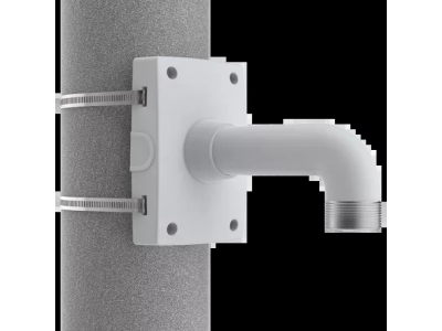 Кронштейн AXIS T91B67 для установки на столб, предназначен для улицы, выполнен из порошково-окрашенного алюминия с резьбой 1.5