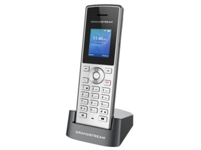 Grandstream WP810, беспроводный телефон с Wi-Fi, 2 SIP-аккаунтами, цветным дисплеем, с зарядным устройством и блоком питания.