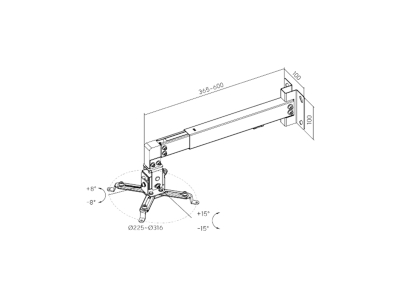 Кронштейн настенный Brateck PRB-2W Белый