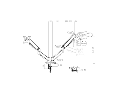 Настольный кронштейн Brateck LDT97-C024 для 2-х мониторов (17