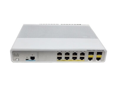 Cisco Catalyst 3560C Switch 8 GE PoE(+), 2 x Dual Uplink, IP Base в том числе: CAB-CONSOLE-USB Console Cable 6 ft with USB Type A and mini-B