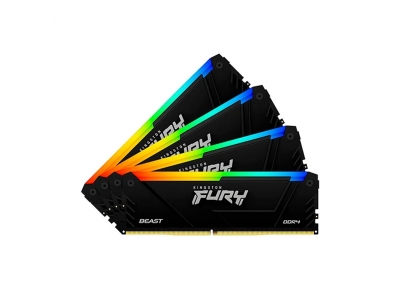 Комплект модулей памяти Kingston FURY Beast RGB KF436C18BB2AK4/128 DDR4 128GB (Kit 4x32GB) 3600MHz