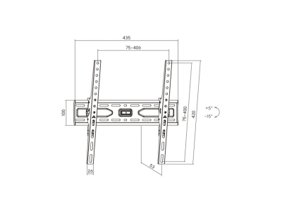Кронштейн Brateck KL36-44T для ТВ и мониторов, 32