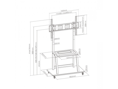 Стойка мобильная Brateck T1035ME