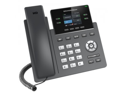 IP телефон Grandstream GRP2612 представляет собой недорогой и надежный VoIP-телефон, который поддерживает 2 линии, а также имеет ЖК-дисплей с разрешением 2,8 дюйма. Телефон оснащен двумя портами Ethernet, поддерживает PoE и имеет HD звуковое качество.