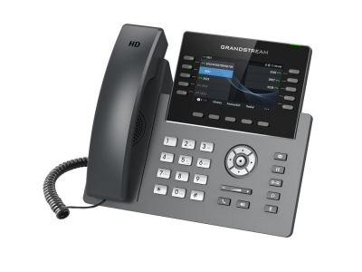 Grandstream GRP2636, 6 SIP учетных записей, 12 линий, 4,3-дюймовый (480 х 272) емкостный сенсорный TFT LCD экран, 6+6 настраиваемых виртуальных программных кнопок настройки.