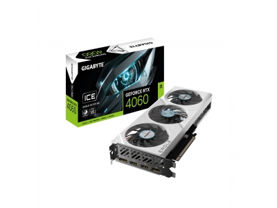 Видеокарта Gigabyte (GV-N4060EAGLEOC ICE-8GD) RTX4060 EAGLE OC ICE 8G