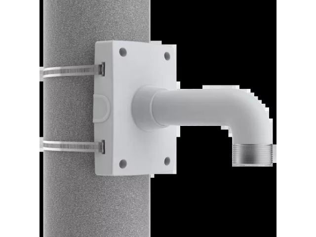 Кронштейн AXIS T91B67 для установки на столб, предназначен для улицы, выполнен из порошково-окрашенного алюминия с резьбой 1.5