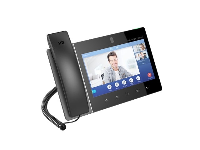  Grandstream GXV3480 настольный видеотелефон, 8-дюймовый сенсорный экран IPS LCD 1280x800, 16 линий с возможностью до 16 SIP-аккаунтов, регулируемая 2-мегапиксельная CMOS-камера с затвором для конфиденциальности, Wi-Fi 6 и Bluetooth.