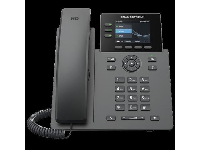 Grandstream GRP2611G, Профессиональный телефон P, 3 учетные записи SIP, 3 линии, 2x GbE PoE, 320x240 (2.8