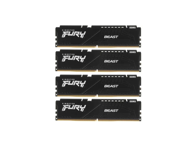 Комплект модулей памяти Kingston FURY Beast KF556C40BBK4-128 DDR5 128GB (Kit 4x32GB) 5600MHz