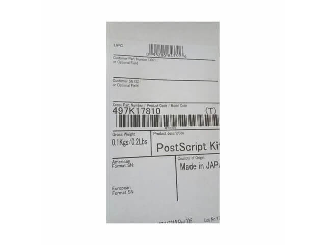 Печать PostScript Xerox 497K17810