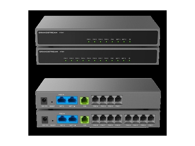 Grandstream HT841 FXO VoIP Gateway, 4x FXO, 2x GbE, 12V/1A PSU